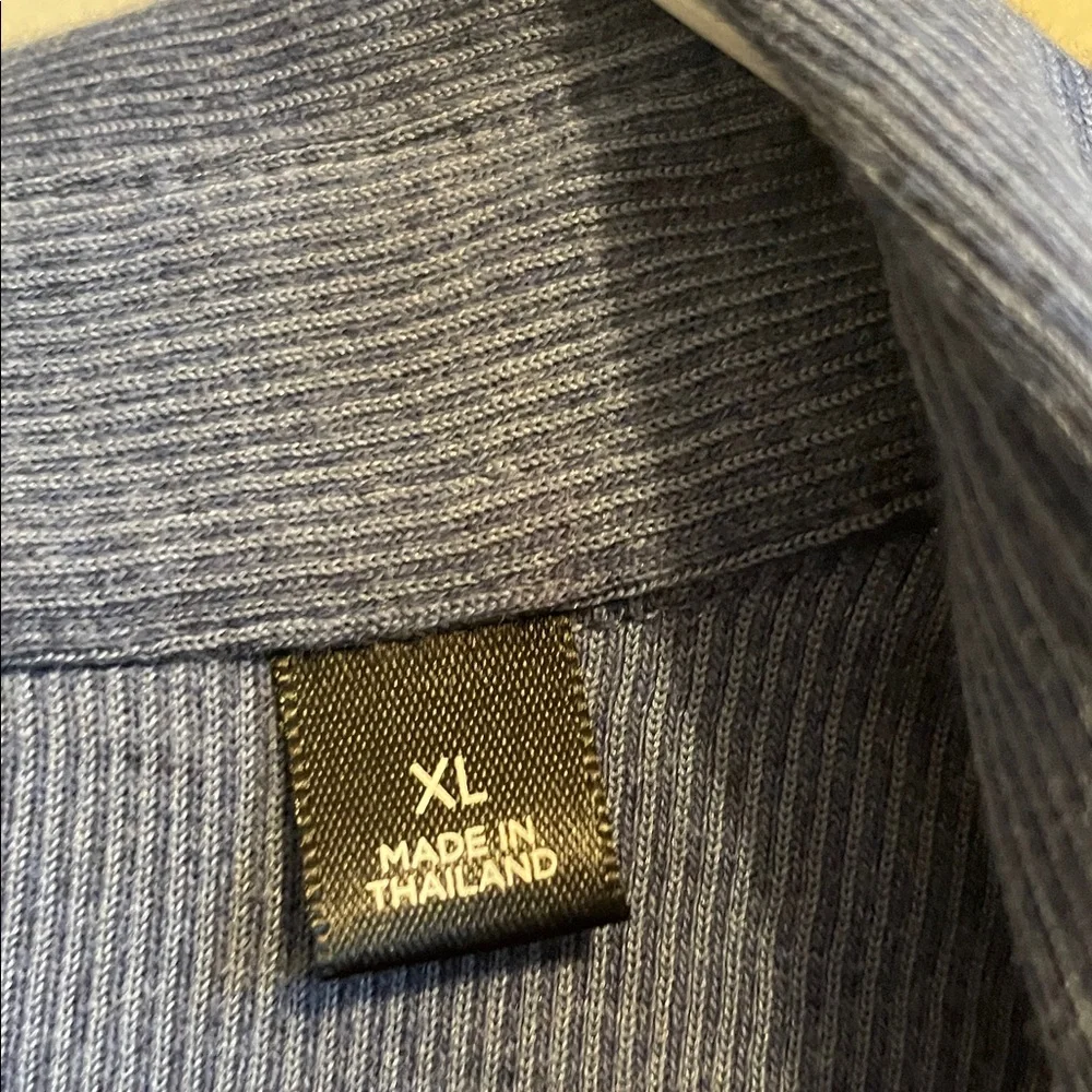 Travis Mathew Navy Blue Long-Sleeve Casual Button-Down Shirt - Picture 3 of 10